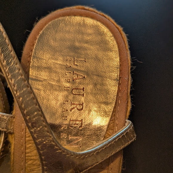 Lauren Ralph Lauren Gold Sandals with Crystal Accents - Picture 4 of 4